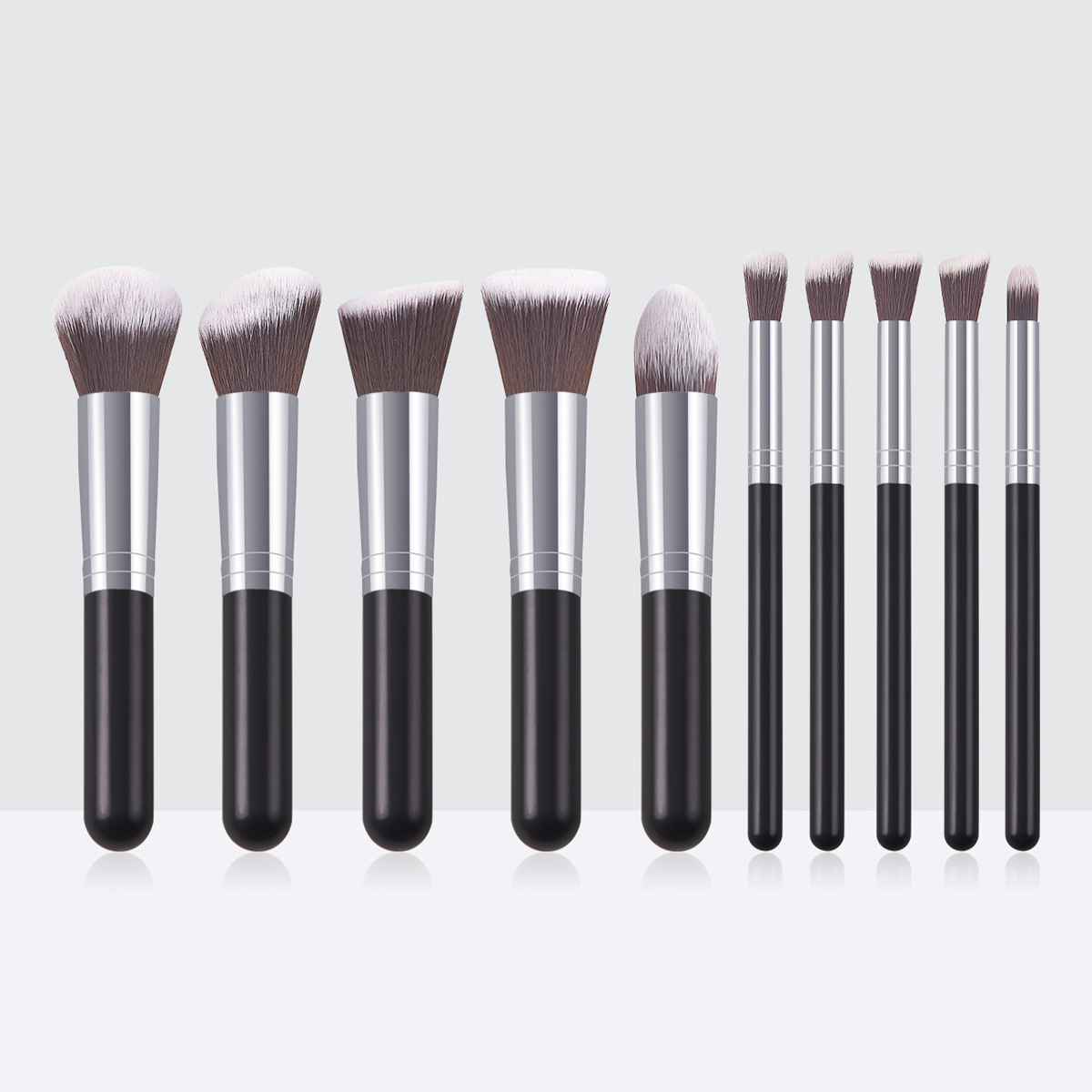 Huda Beauty Makeup Brush Set - 10 szt. Minin Zestaw Pędzli do