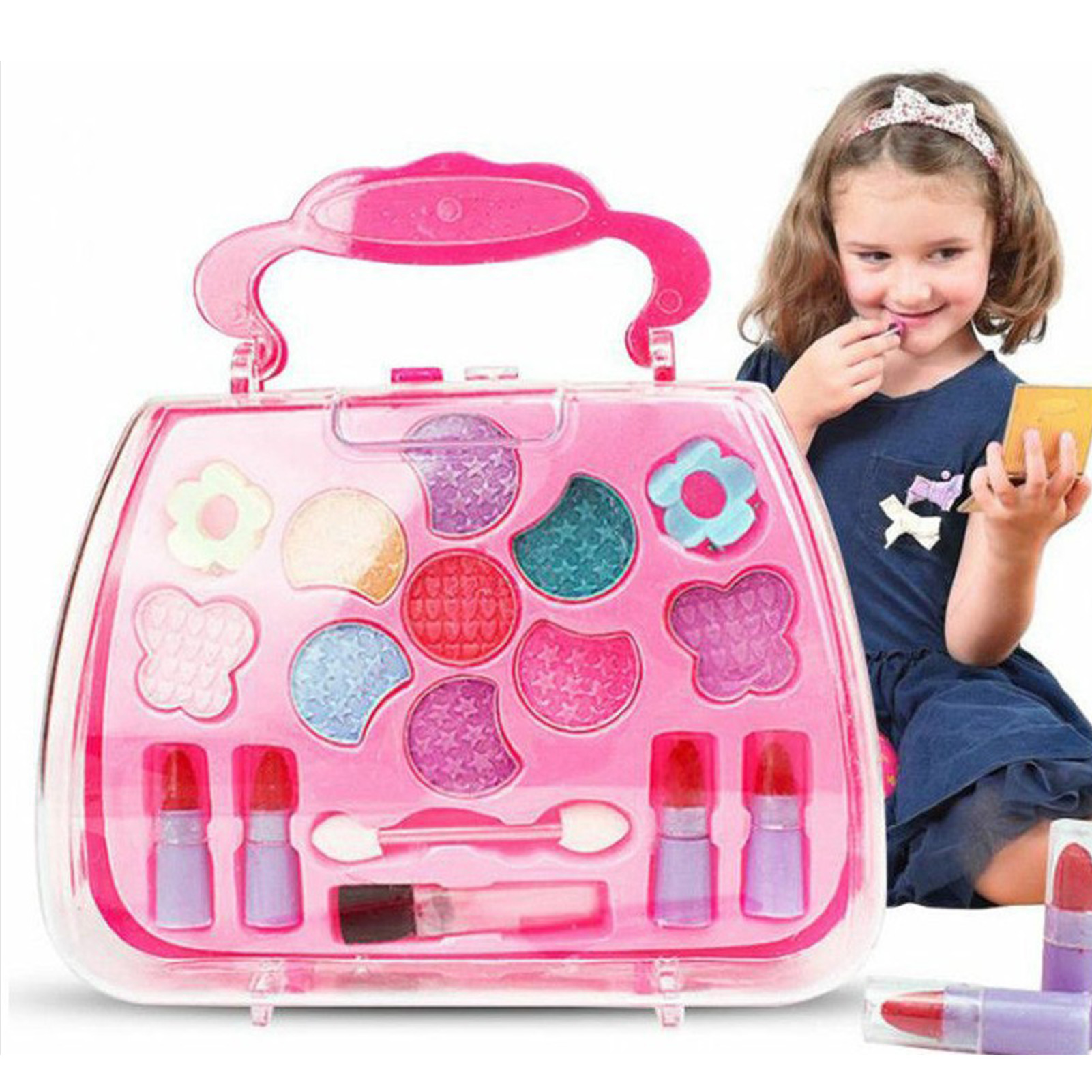 Beauty Makeup Kit For Kids - Zestaw kosmetyków dla dziewczynek, zabawki do