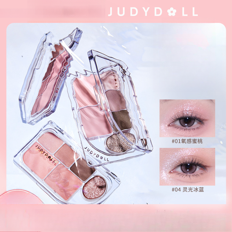 Merit Beauty Makeup - Judydoll 6-kolorowy matowy połysk cieni do