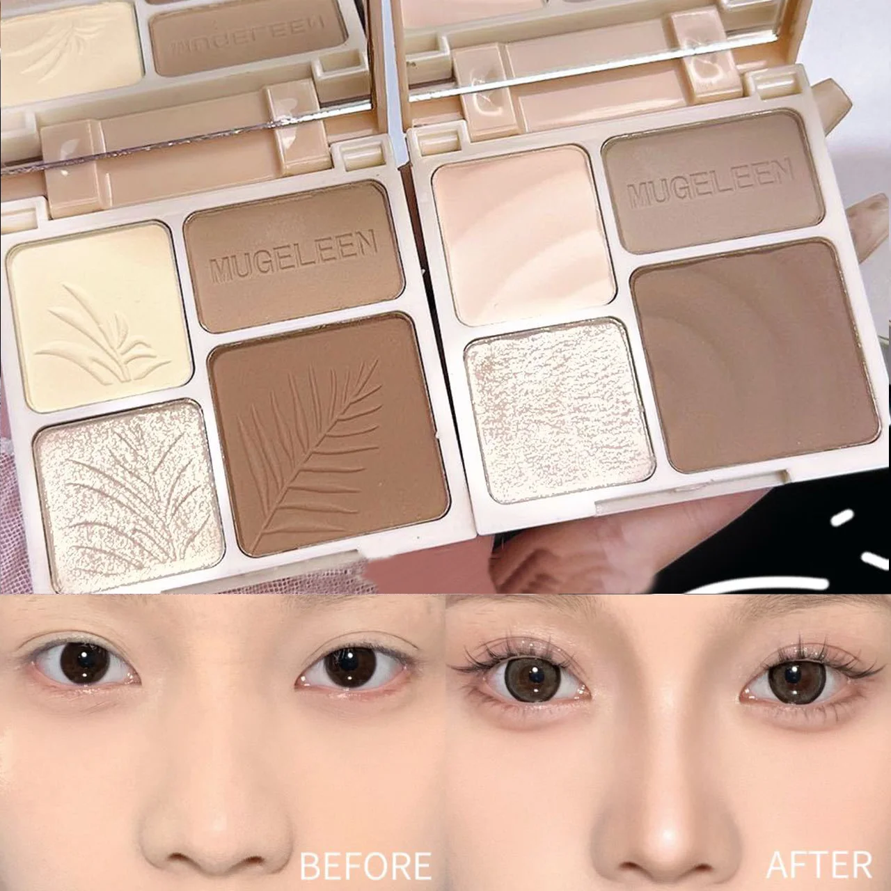 Merit Beauty Makeup - Paleta do makijażu twarzy: rozświetlacz, korektor,