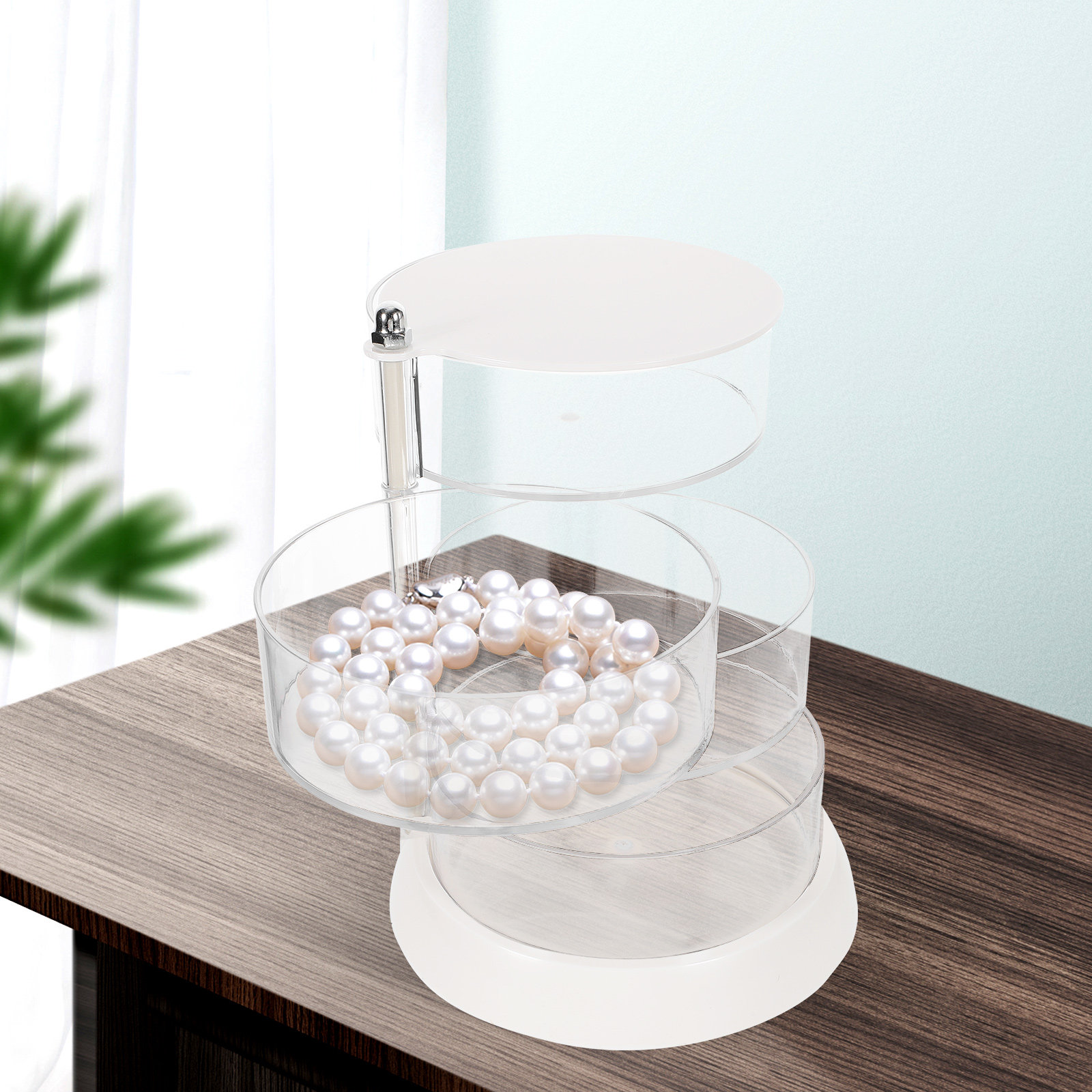 Beauty Makeup Box - 4-poziomowy obrotowy organizer na kosmetyki do