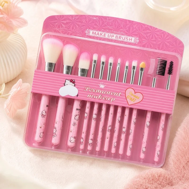 Hello Kitty 12-częściowy zesta – Huda Beauty Makeup Brush Set recenzja i cena