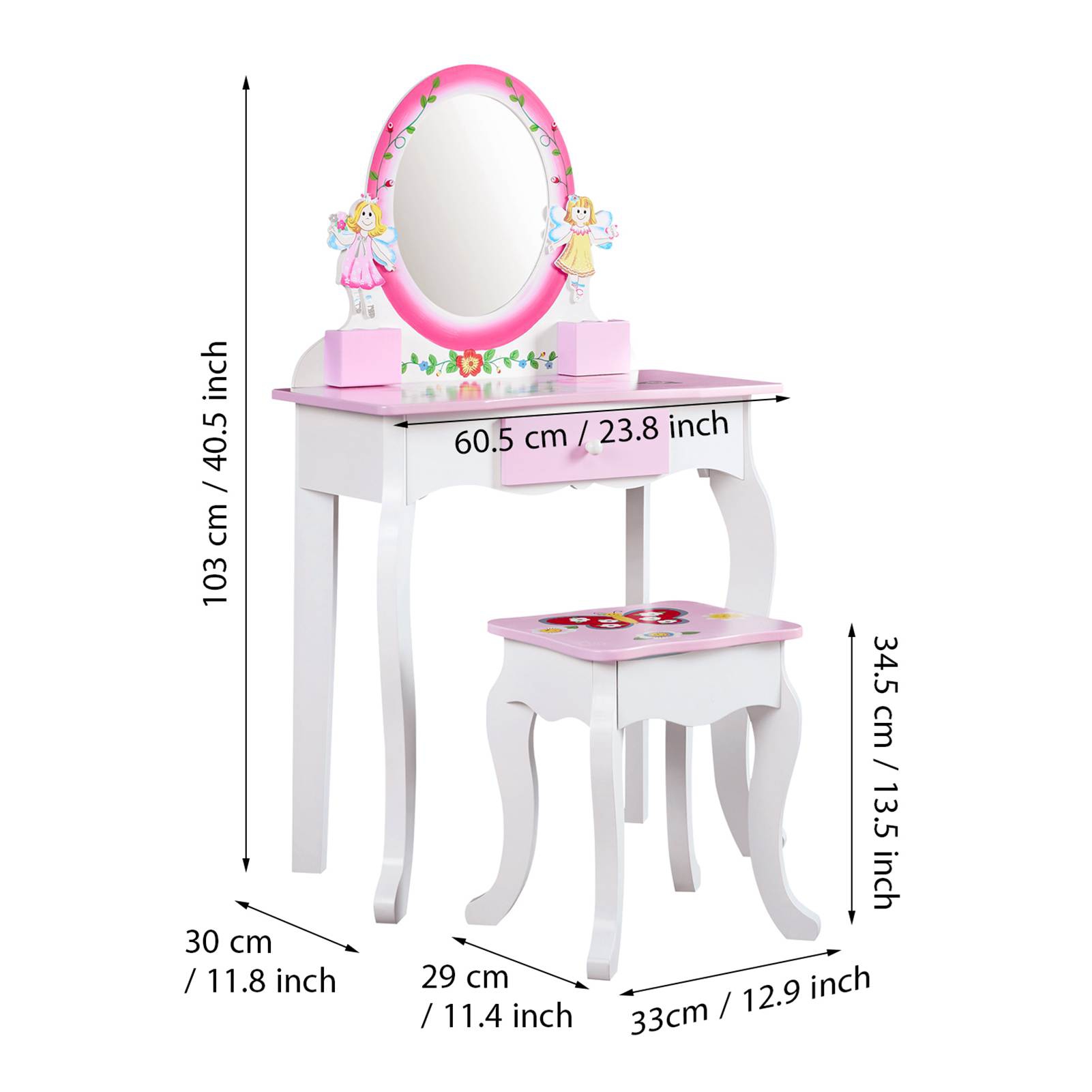 Drewniany toaletka dla dzieci  – Beauty Makeup Kit For Kids recenzja i cena