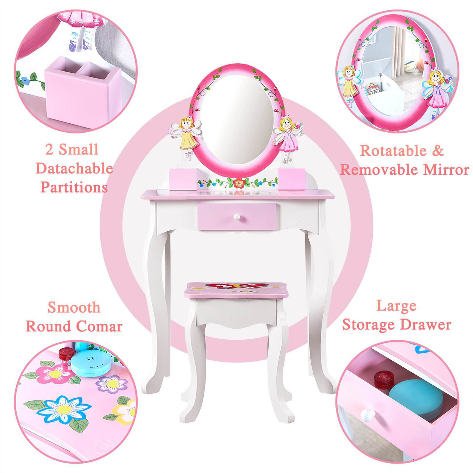 Drewniany toaletka dla dzieci  – Beauty Makeup Kit For Kids recenzja i cena