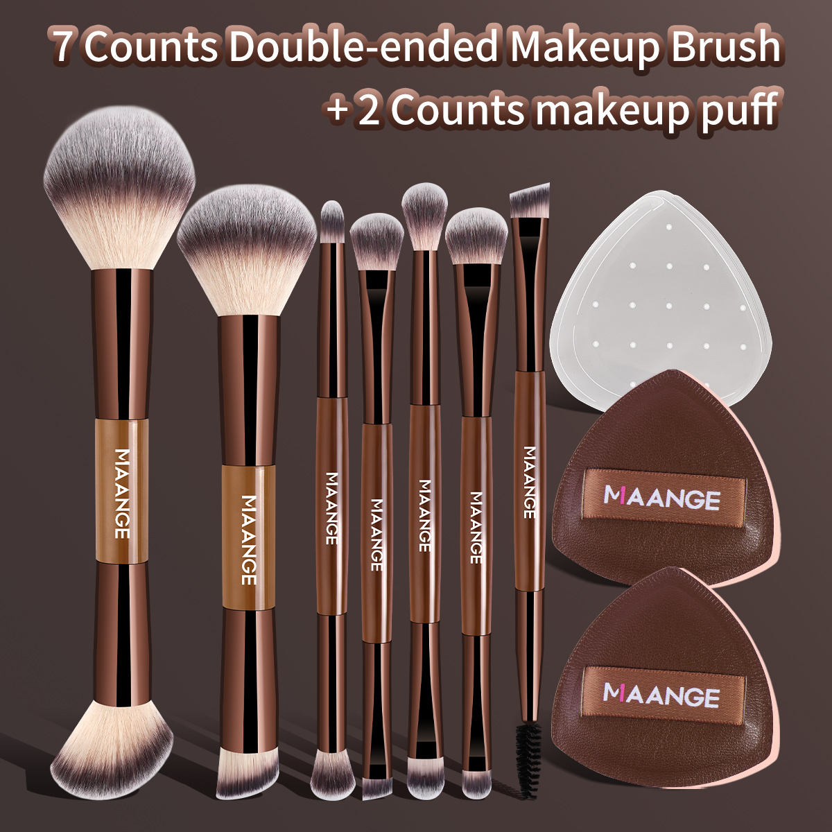 MAANGE 7 szt. Pędzli do Makija – Huda Beauty Makeup Brush Set recenzja i cena