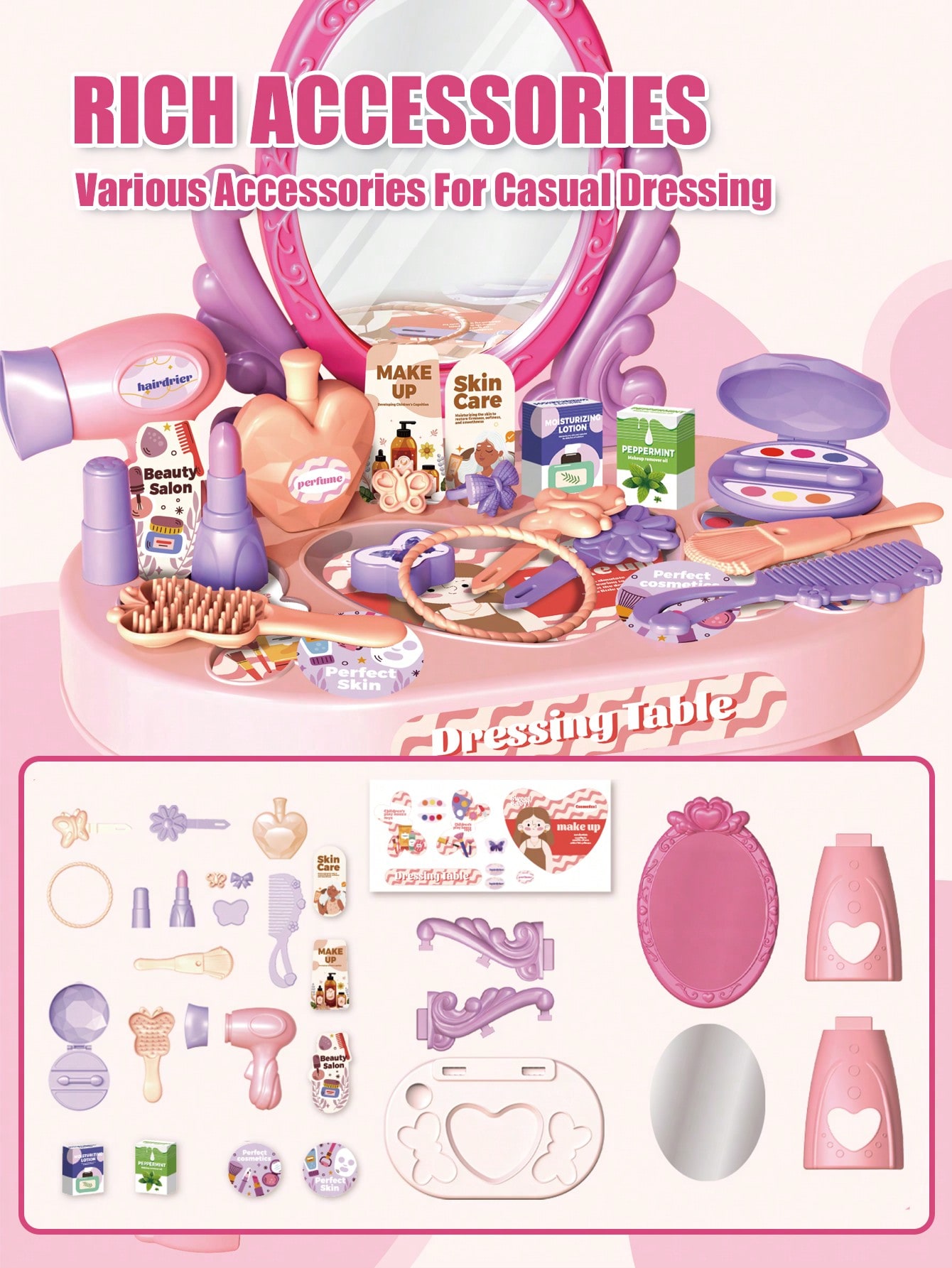 Zestaw toaletki dla dzieci z l – Beauty Makeup Kit For Kids recenzja i cena