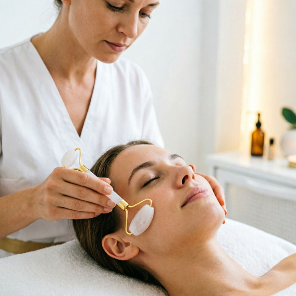 Biały Gua Sha z naturalnego ja – Face Massager recenzja i cena